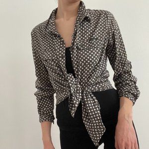 Scotch & Soda Maison Scotch Black & White Star Print Button-Down Shirt (3 / L)